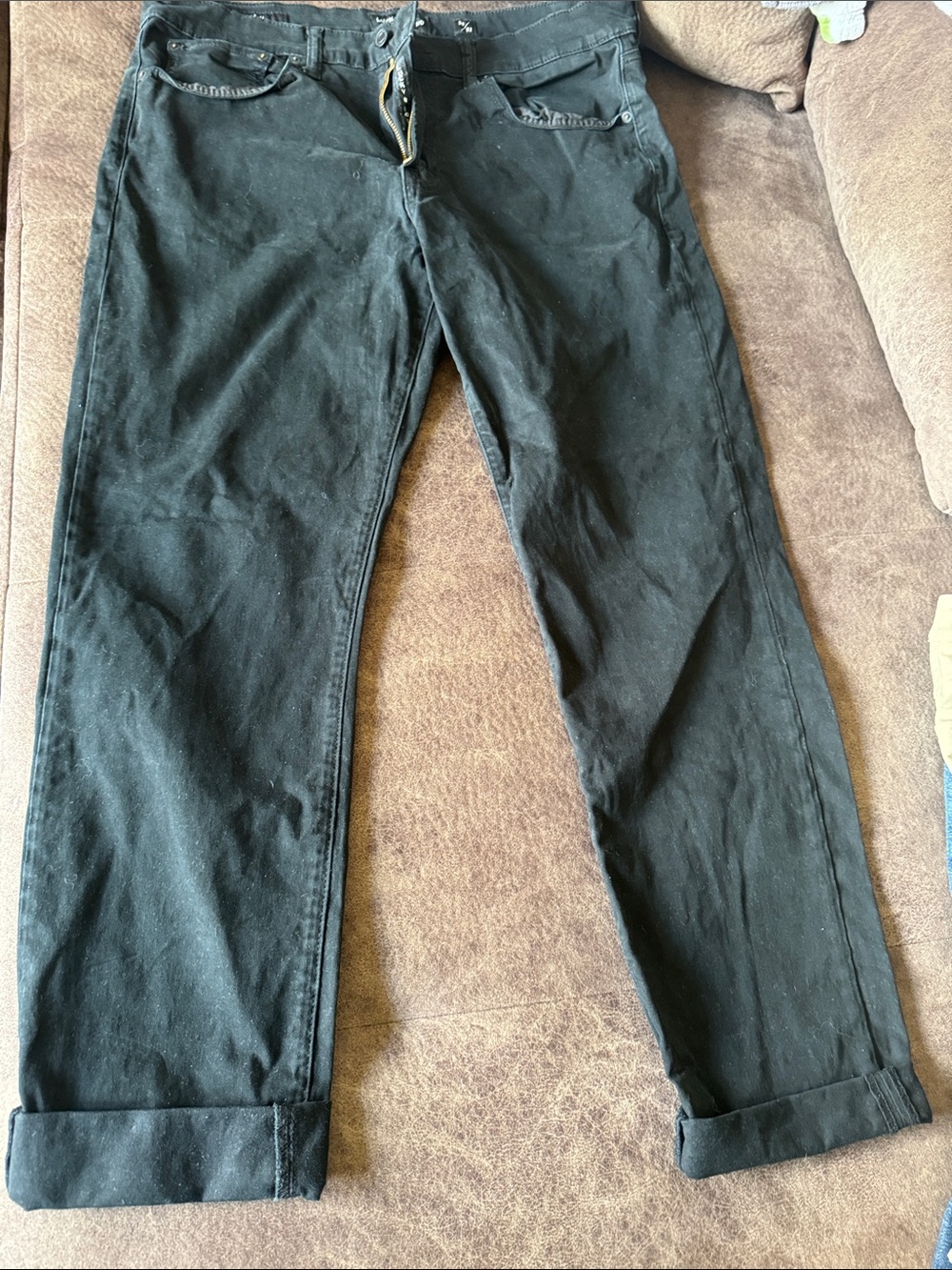 Lucky Brand Black Men’s Jeans with Brass Zipper
